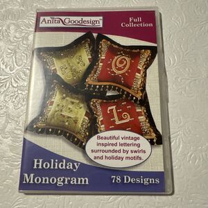 Holiday Monogram Anita Goodesign Embroidery Machine CD 78 Designs Full Collectio